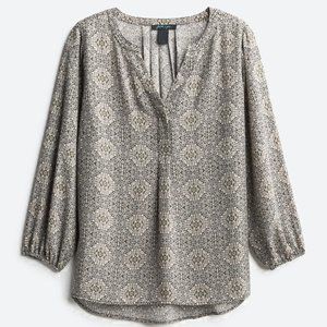 FAITH + ZOE Kamran Split Neck Blouse